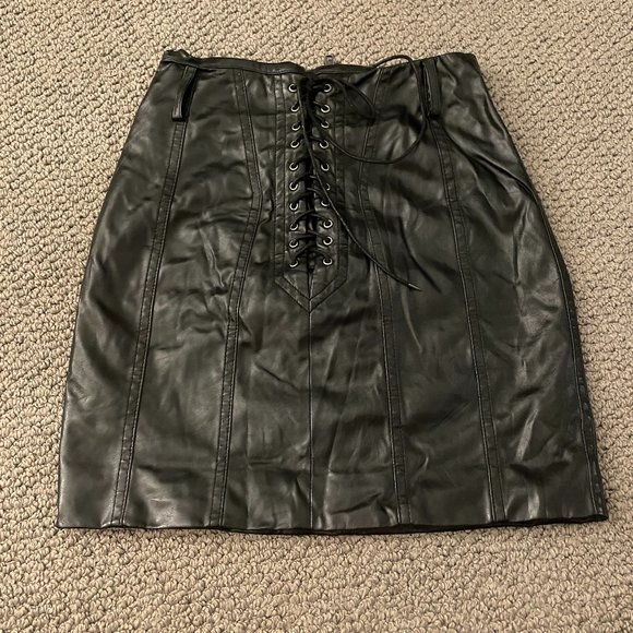 Nasty Gal Dresses & Skirts - Nasty Gal Black Leather Mini Skirt Size XXS